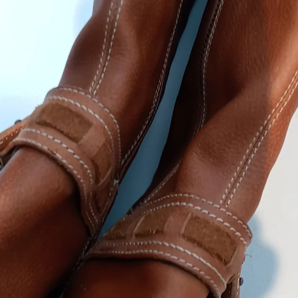 Timberland Savin Hill-Tall Leather Boots -w/ Zippers --British Tan - 7 women's